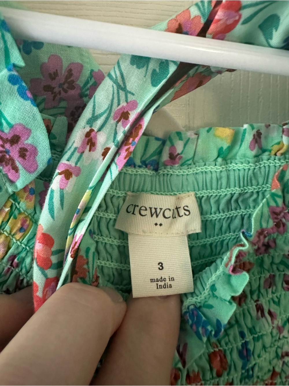 Matching Mint Green Floral Mother-Daughter Dresses - Picture 3 of 7